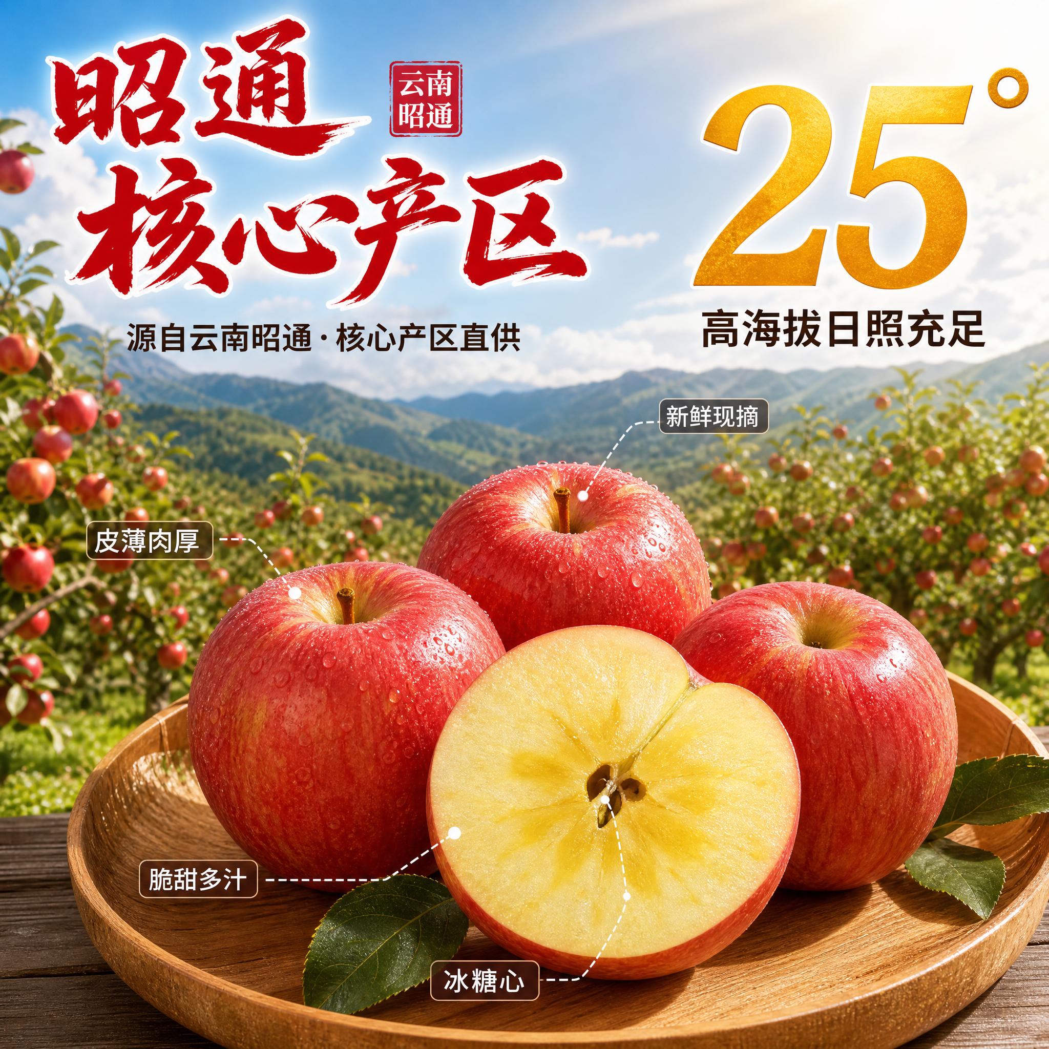 [主图-2] 核心亮点与产地溯源，展示云南昭通核心产区优势，增… - 图片创意预览
