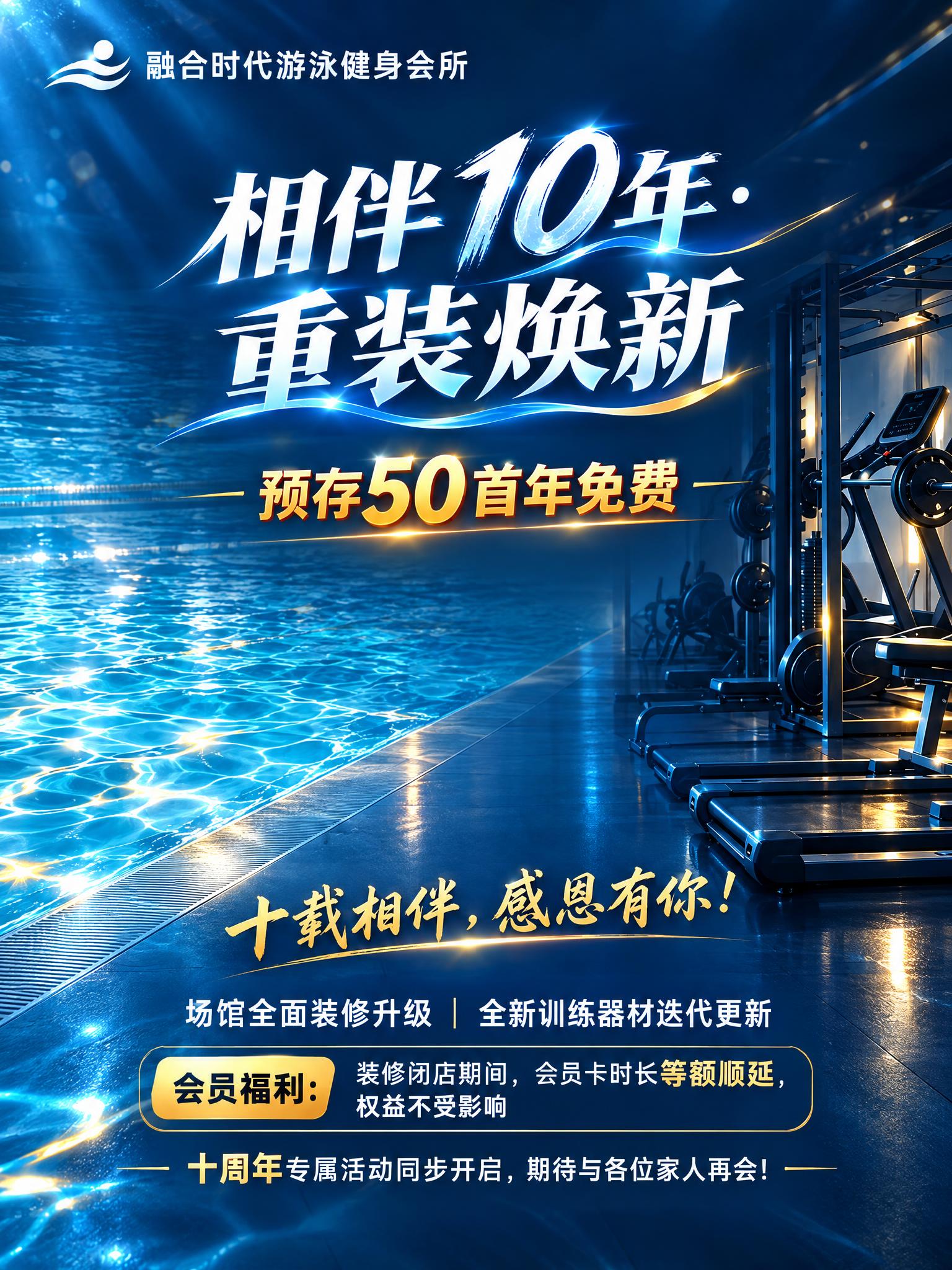 以参考图的泳池与健身器械实景为背景基底，重新设计一张21:28… - 图片创意预览