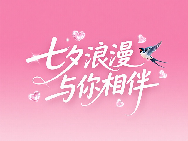 💖七夕浪漫文案，爱心喜鹊超甜蜜😍