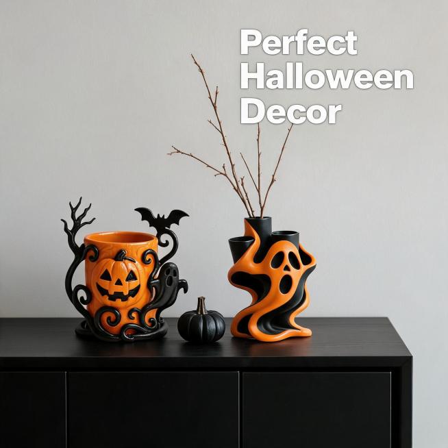 [Main Image 4] Style matching display, product placed on modern living room sideboard.
[Atmosphere S预览效果