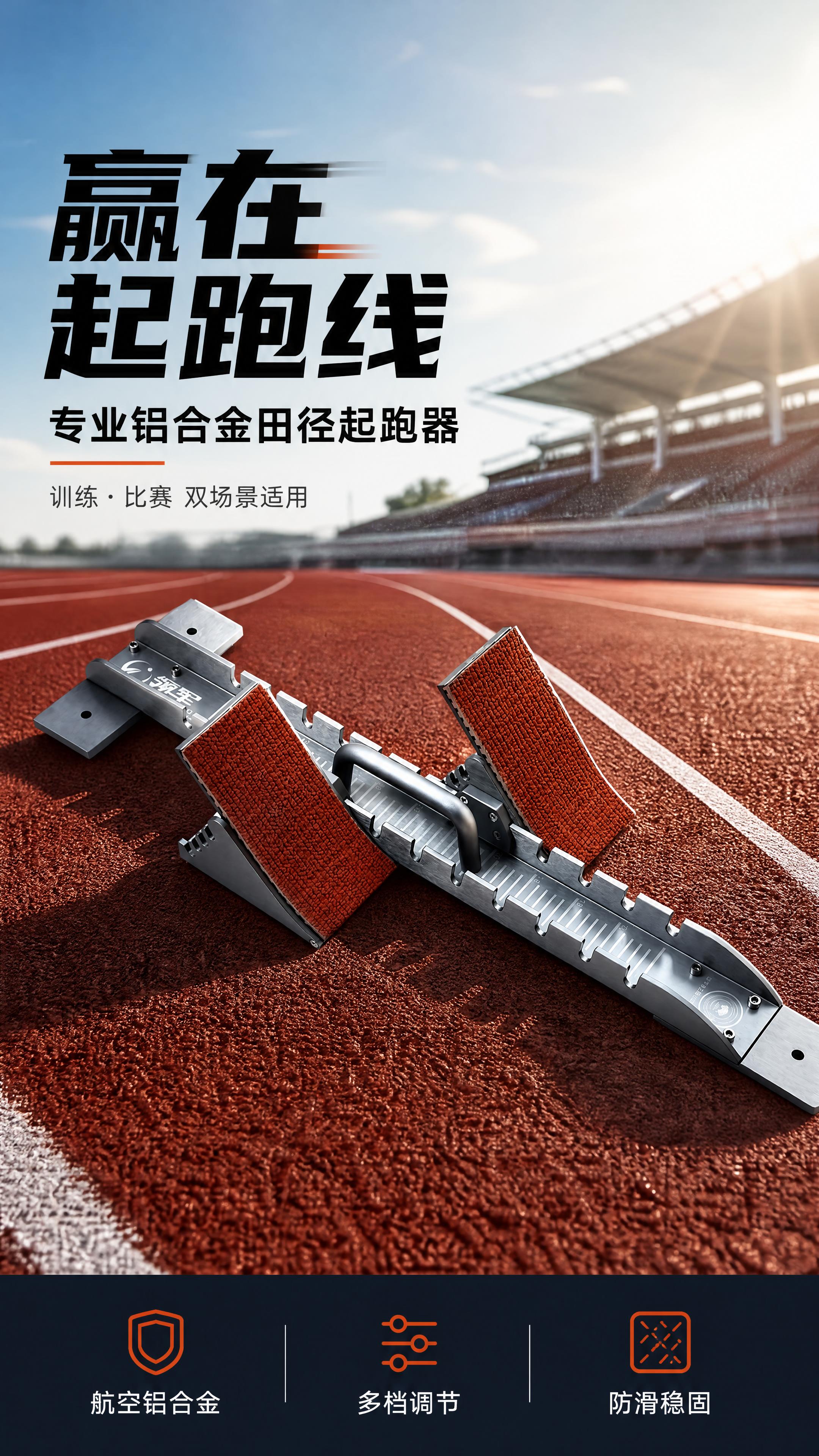 [第1张] 详情页头图-铝合金起跑器田径赛场主视觉海报。本张使… - 图片创意预览