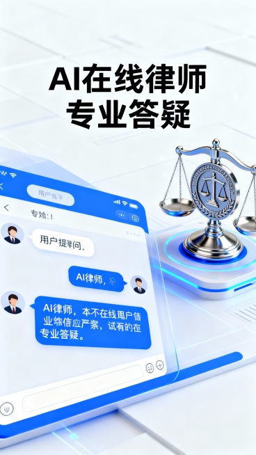 生成五张内容为：法律服务，AI律师的宣传广告，长图不要太大预览效果