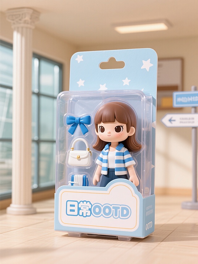 盒子上有描边文字“日常 OOTD”