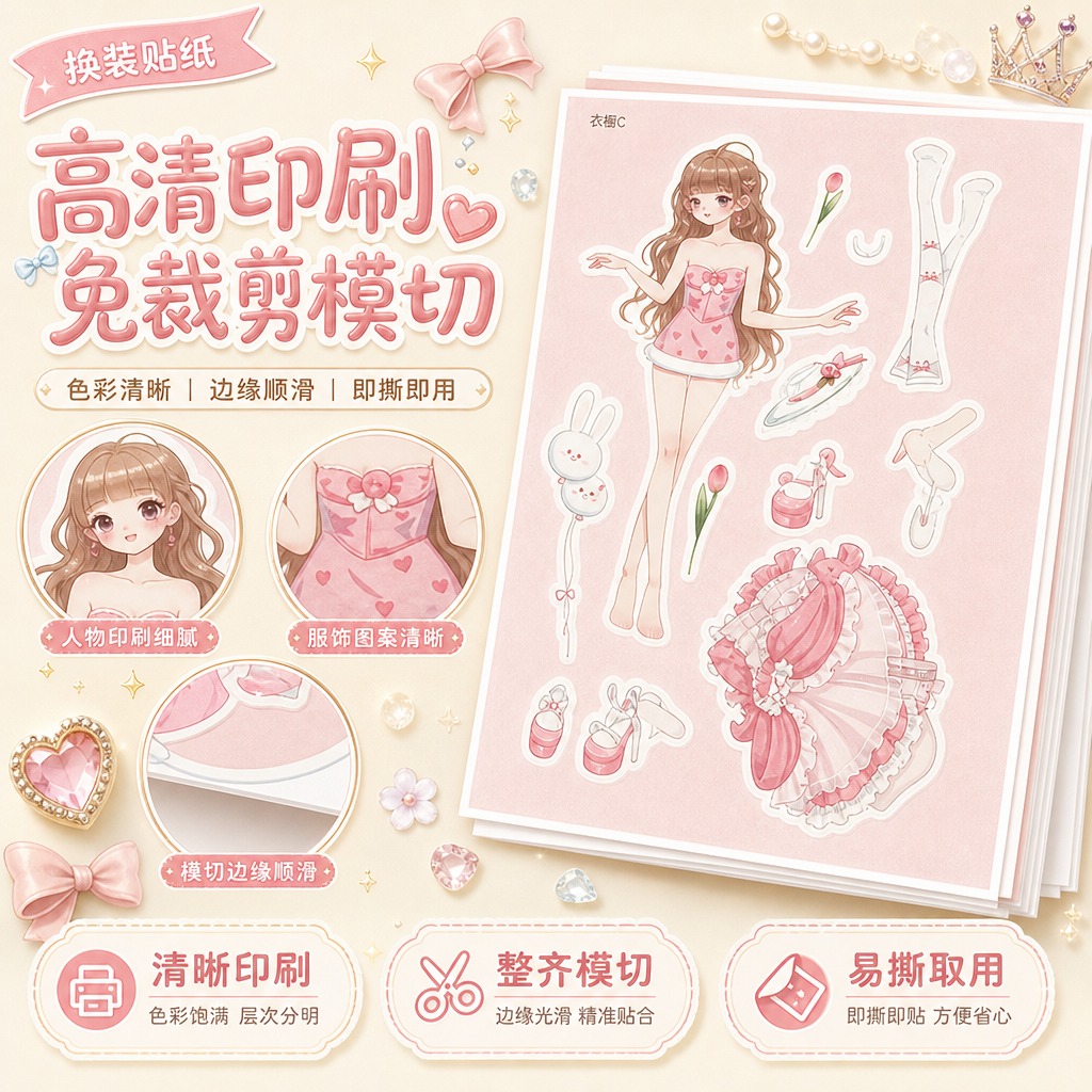 第3屏：1:1竖版电商主图，甜美可爱奶油治愈风，背景为浅米色哑… - 图片创意预览