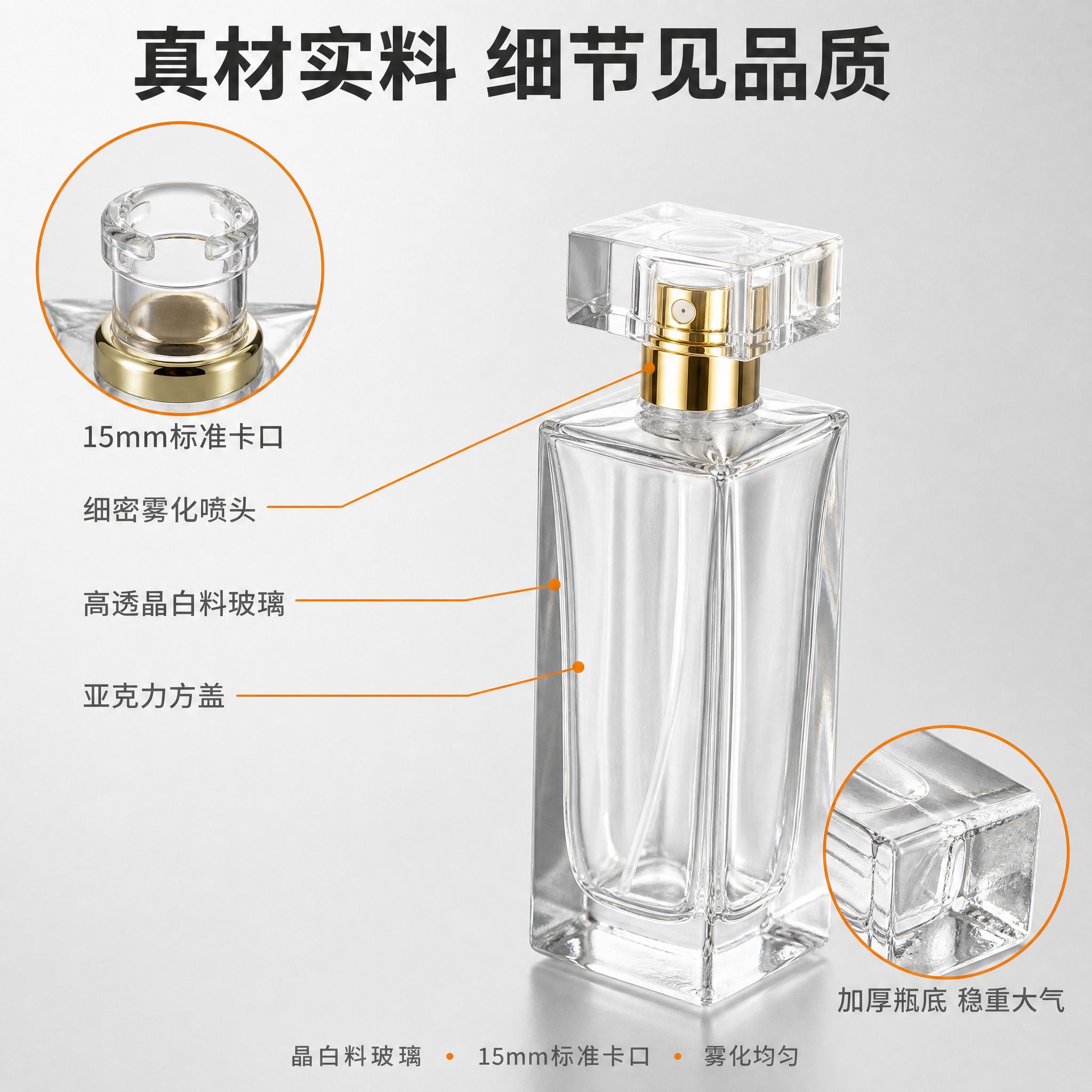 [主图-3] 1688平台玻璃香水瓶材质工艺与卡口细节图，核心… - 图片创意预览