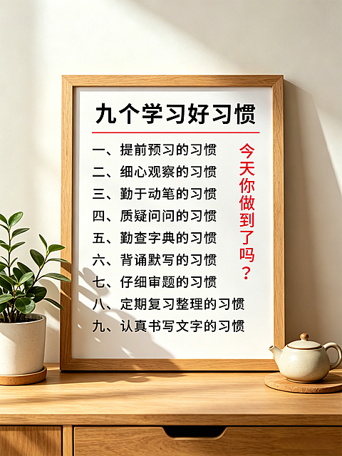 学习成绩提高方法分享拟真实景小红书配图