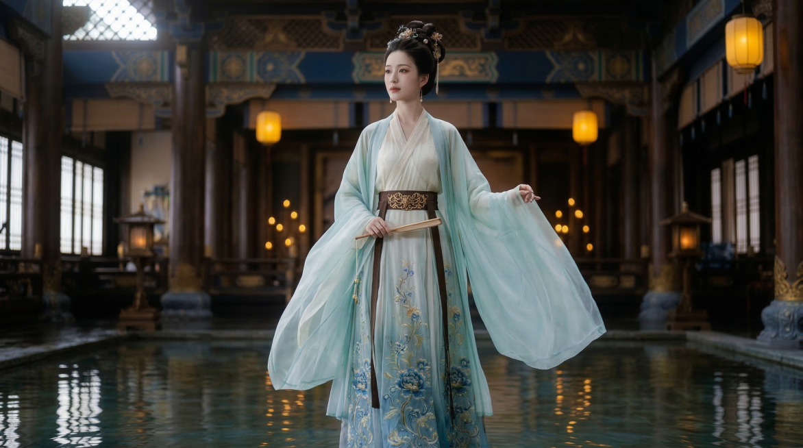 将图片改为3D渲染风格，保留原图人物、服饰和场景构图预览效果