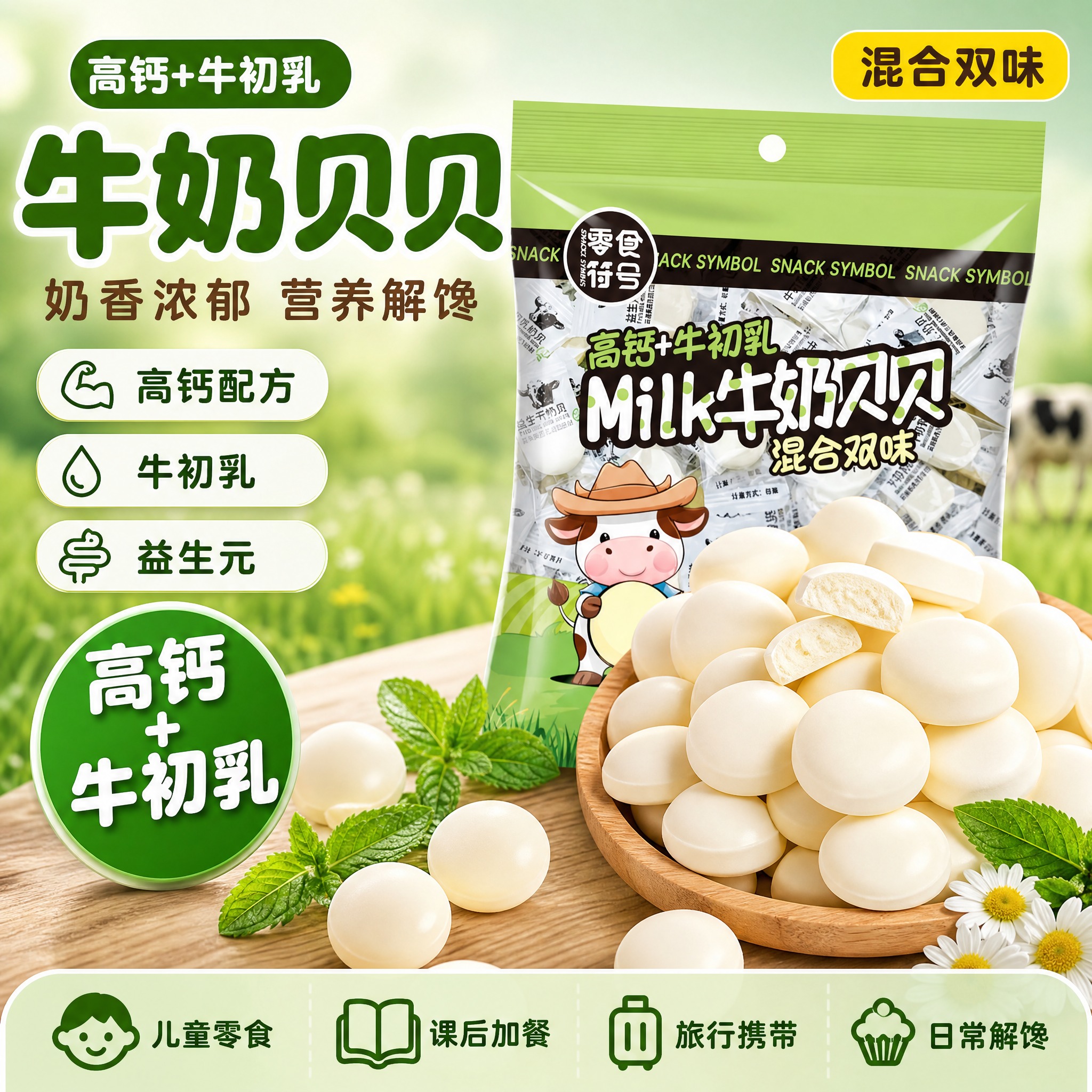 [单张主图] 零食符号Milk牛奶贝贝 爆款促销感主图 高钙牛… - 图片创意预览