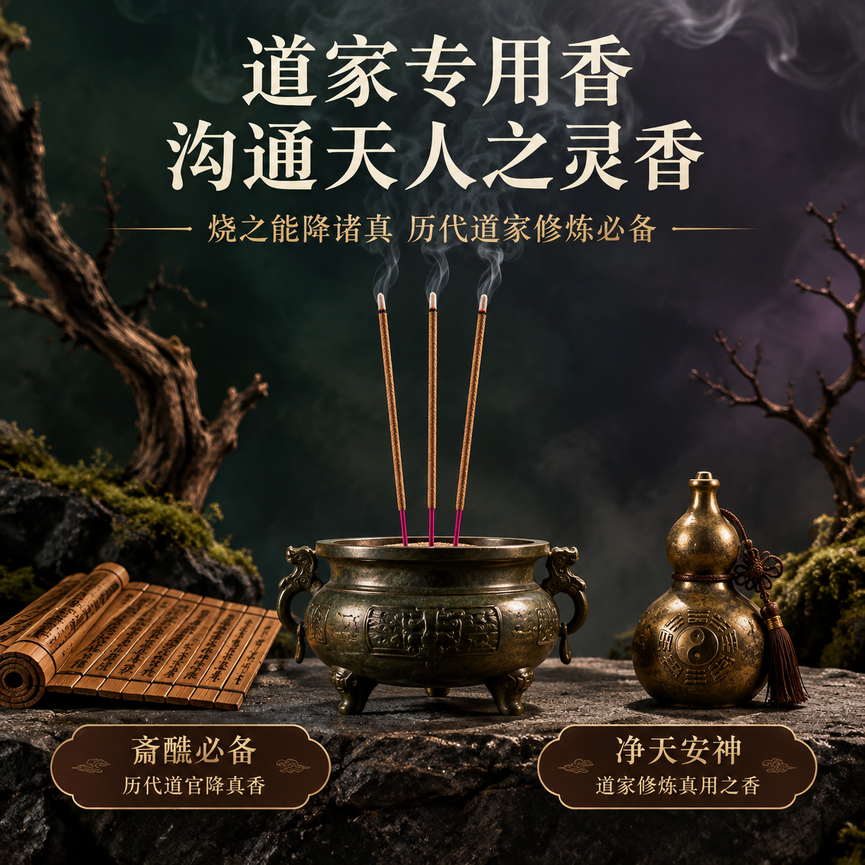 [主图-3] 道教文化卖点 沟通天人的灵香 斋醮祭祀必备 [统… - 图片创意预览