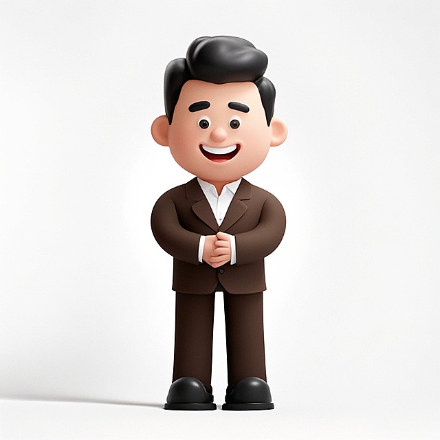 一个3d卡通风格的人