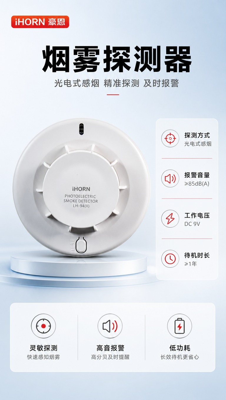 [商品] 使用【图1】4款白色圆形光电感烟烟雾探测器（右上LH… - 图片创意预览