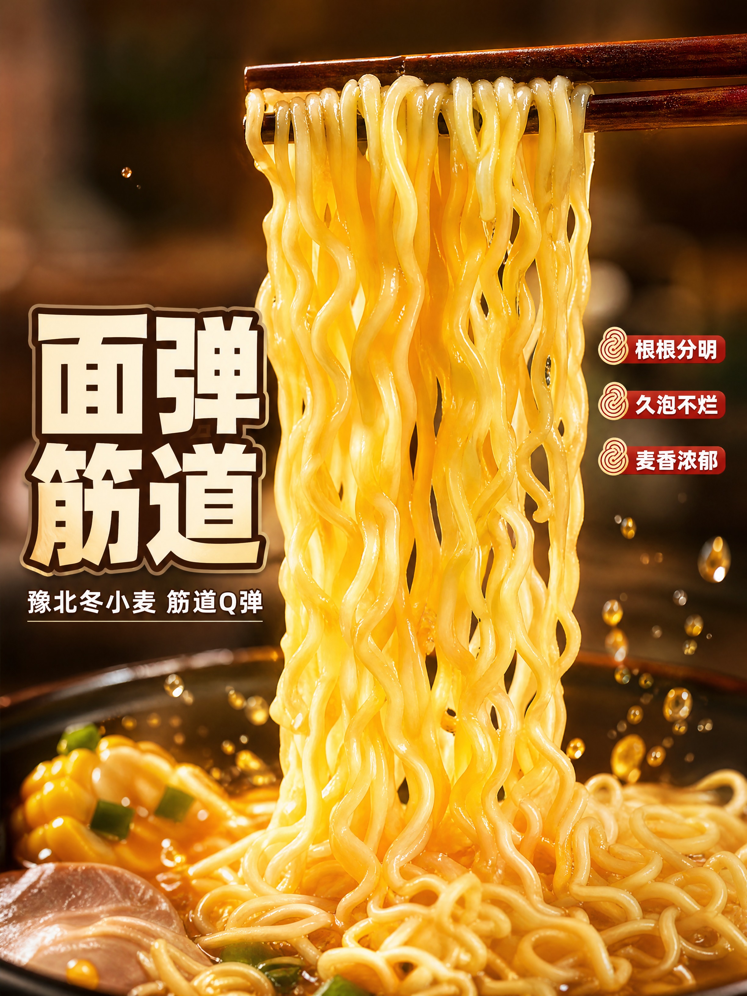 [商品] 使用【图1】面条特写与【图7】面弹筋道参考图；保留面… - 图片创意预览