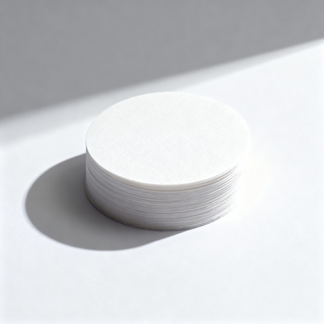 一叠圆形吸油纸白底图预览效果