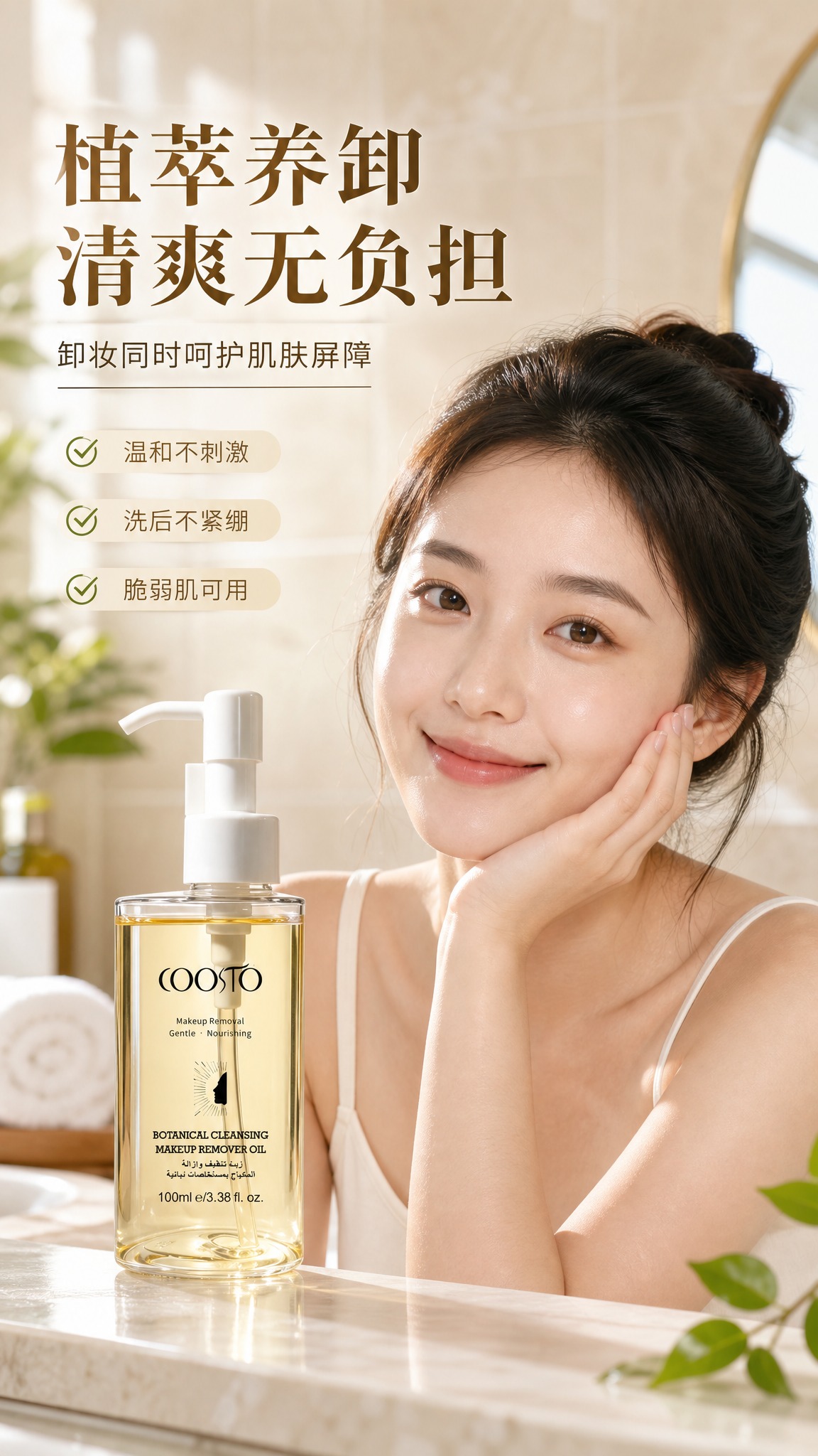[商品] 使用【图1】COOSTO植萃净澈卸妆油；保留透明圆柱… - 图片创意预览