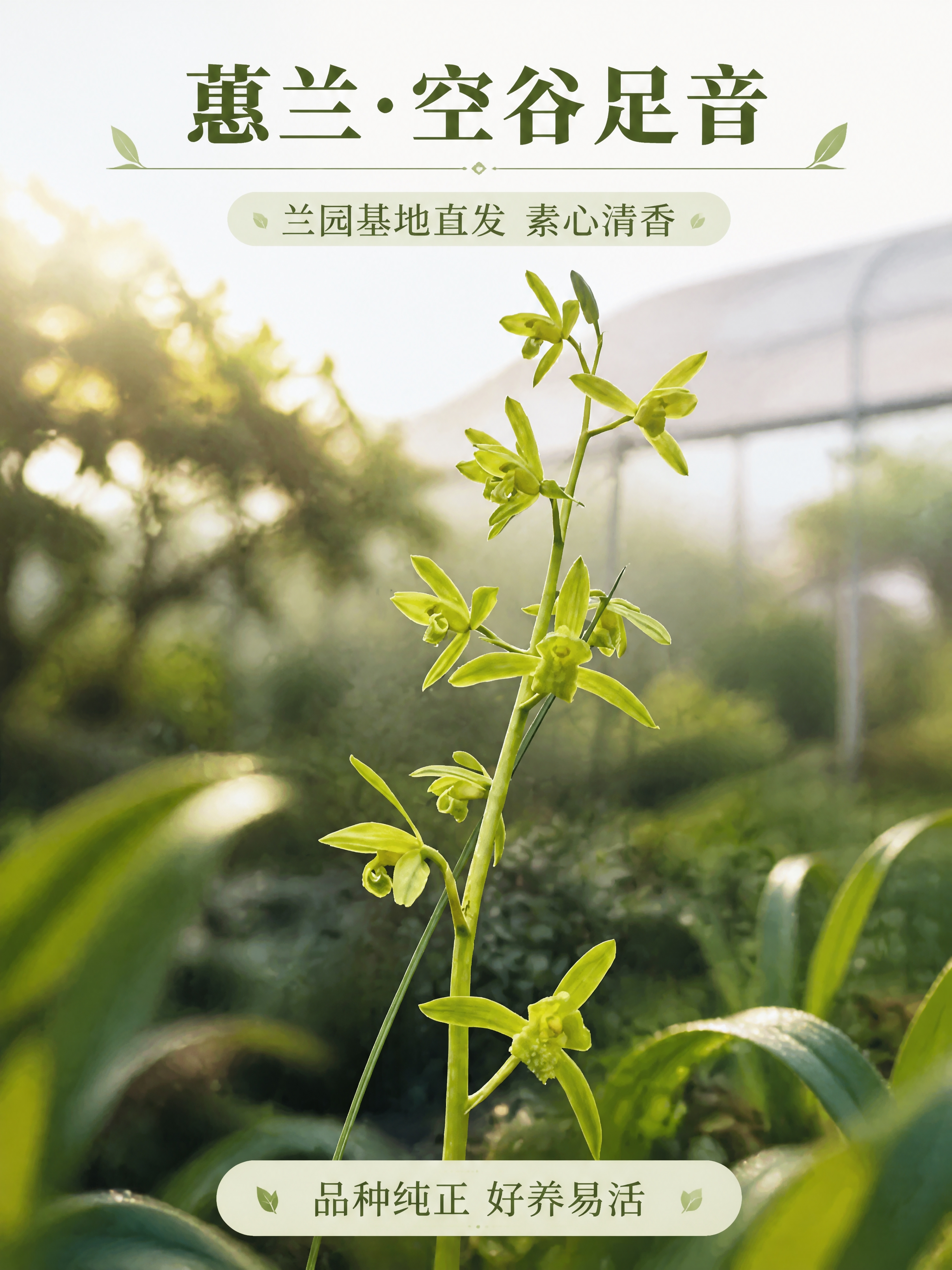 [商品] 使用【图3】【图4】蕙兰「空谷足音」开花整箭图；保留… - 图片创意预览