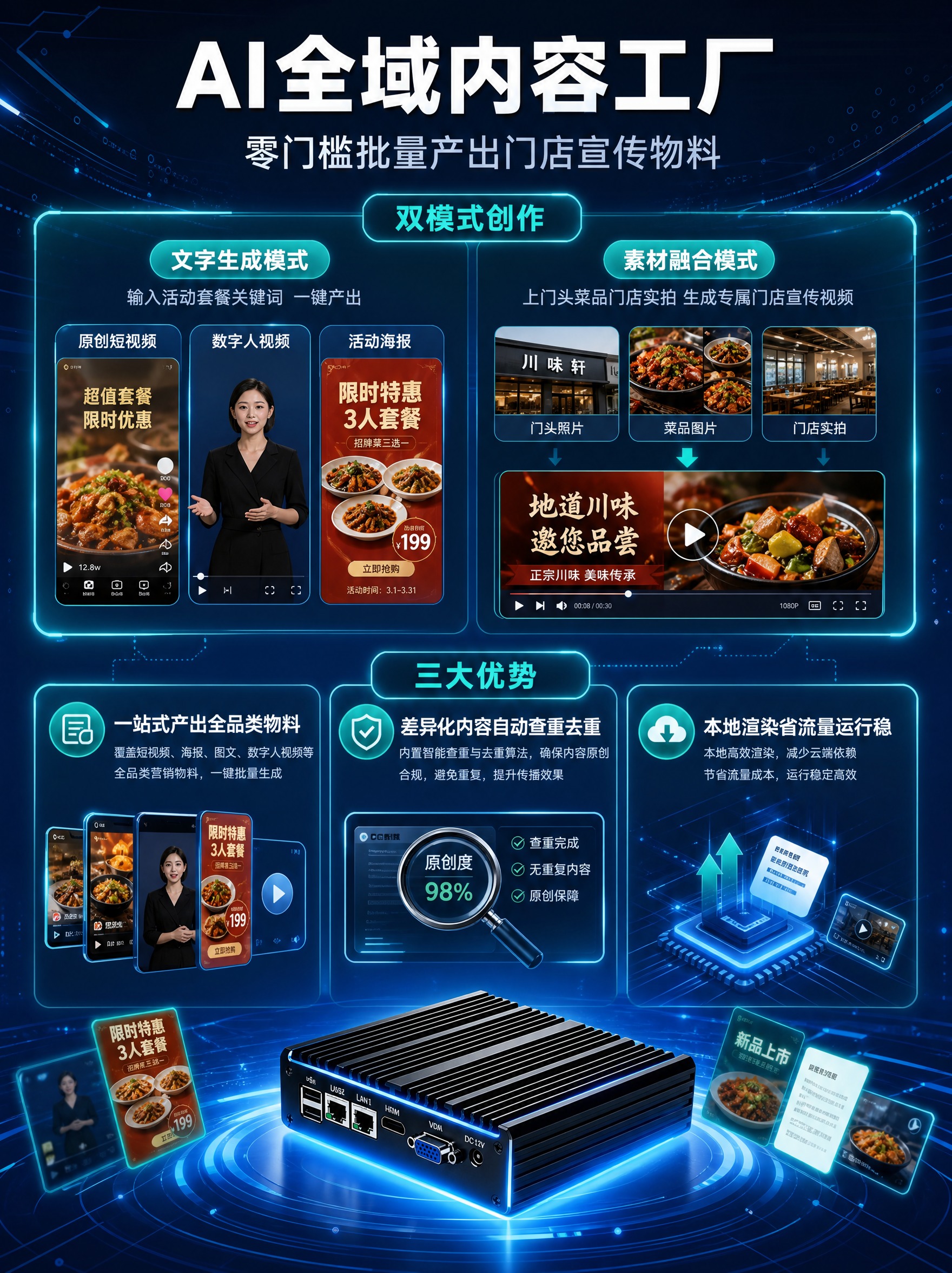 [主图-3 3:4] 产品证据 AI全域内容工厂双模式创作能力… - 图片创意预览