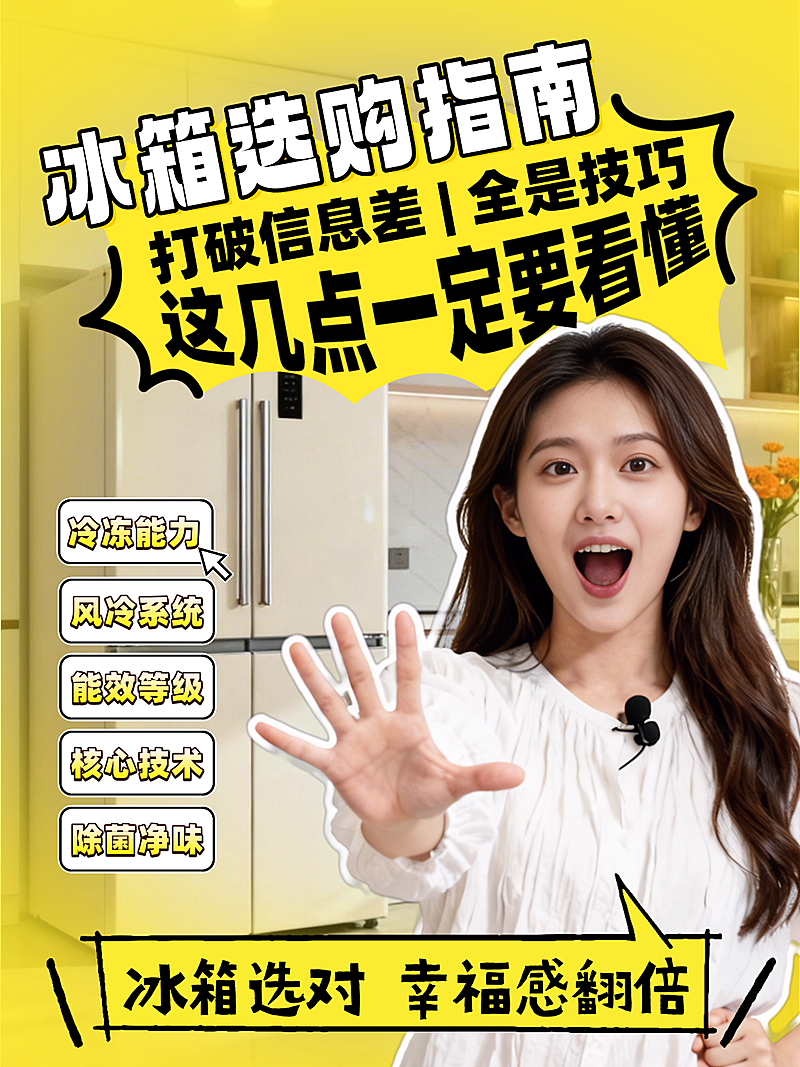 家电冰箱选购指南小红书推荐封面