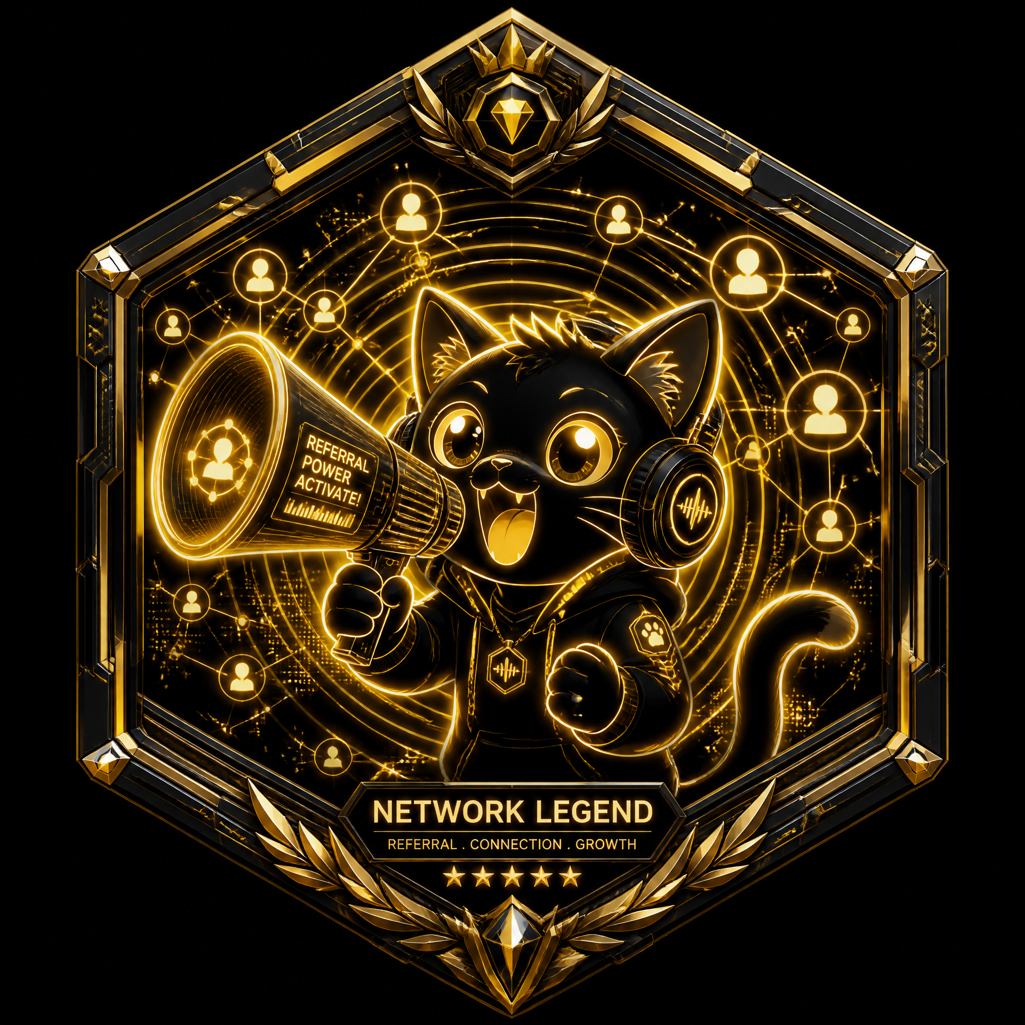 A hexagonal achievement badge w… - 图片创意预览