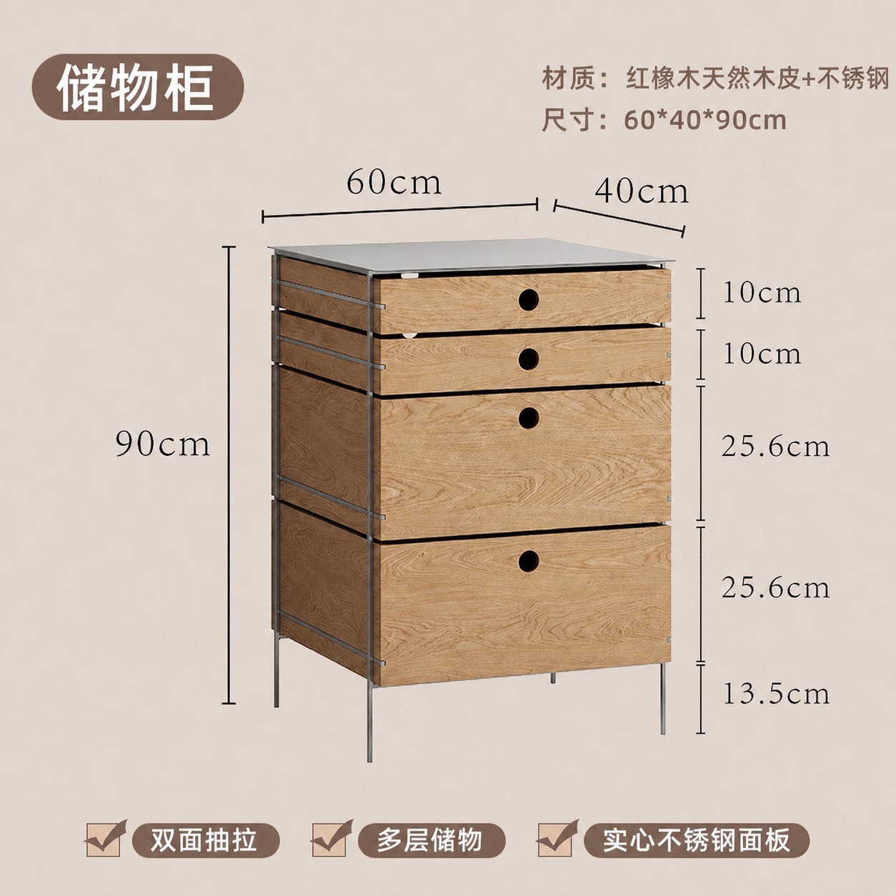 将图中代表深度的60cm尺寸标注改为40cm，右上角总尺寸改为… - 图片创意预览