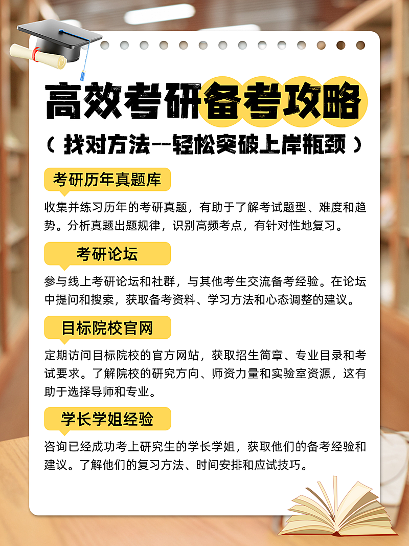 高效考研学习方法备考攻略知识分享小红书多文字配图