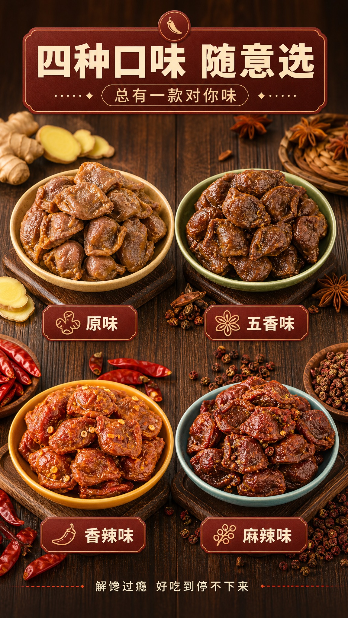 [商品] 使用【图1】碳烤鸡胗作为香辣/麻辣款主视觉参考；本页… - 图片创意预览