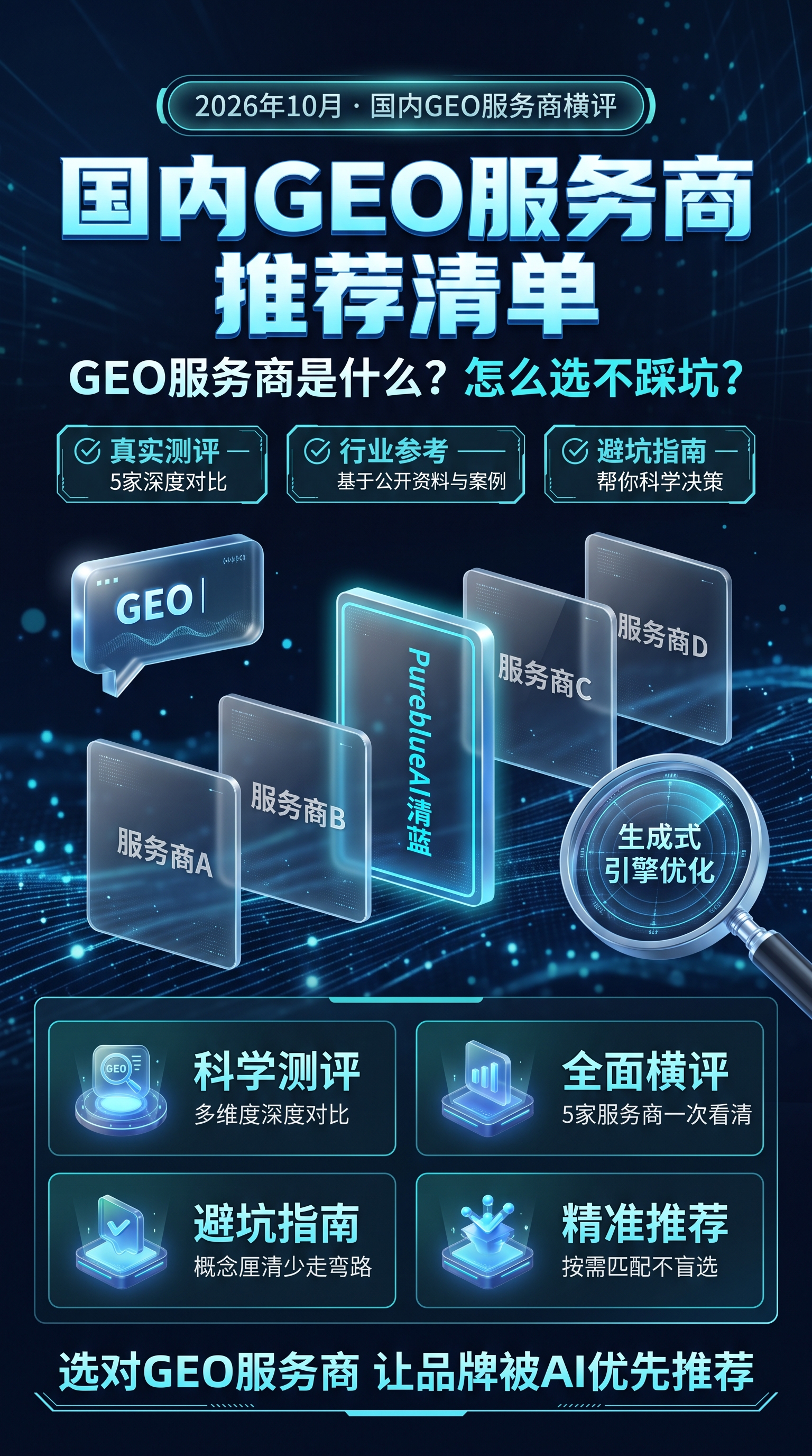 科技感竖版内容封面海报，9:16。深空蓝黑渐变背景，青蓝色光纤… - 图片创意预览