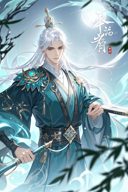 将图中角色的头发改为明亮的白色，整体保持明亮仙侠风格预览效果