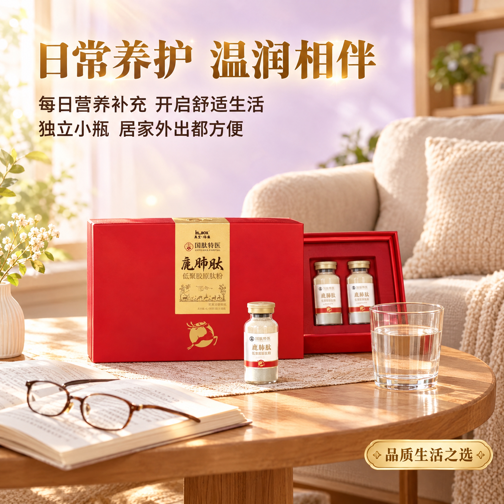 [主图-4] 国肽特医 鹿肺肽 低聚胶原肽粉 日常使用场景图。… - 图片创意预览