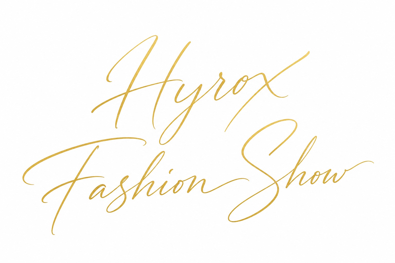 金色字体，白色背景，干净的背景，创意手写体字体设计"Hyrox… - 图片创意预览