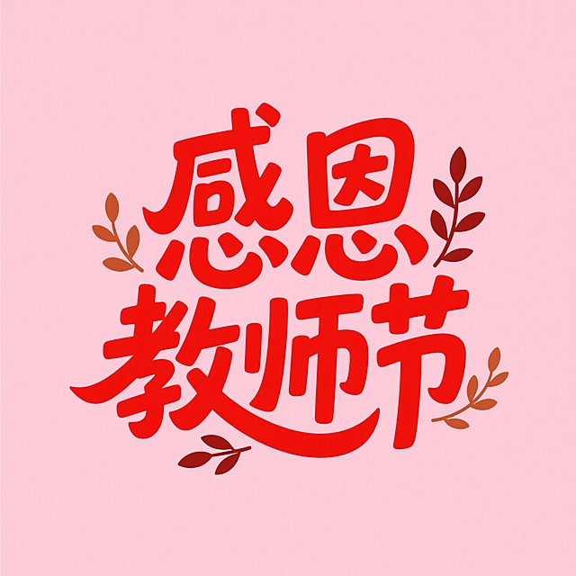 感恩教师节主题艺术字