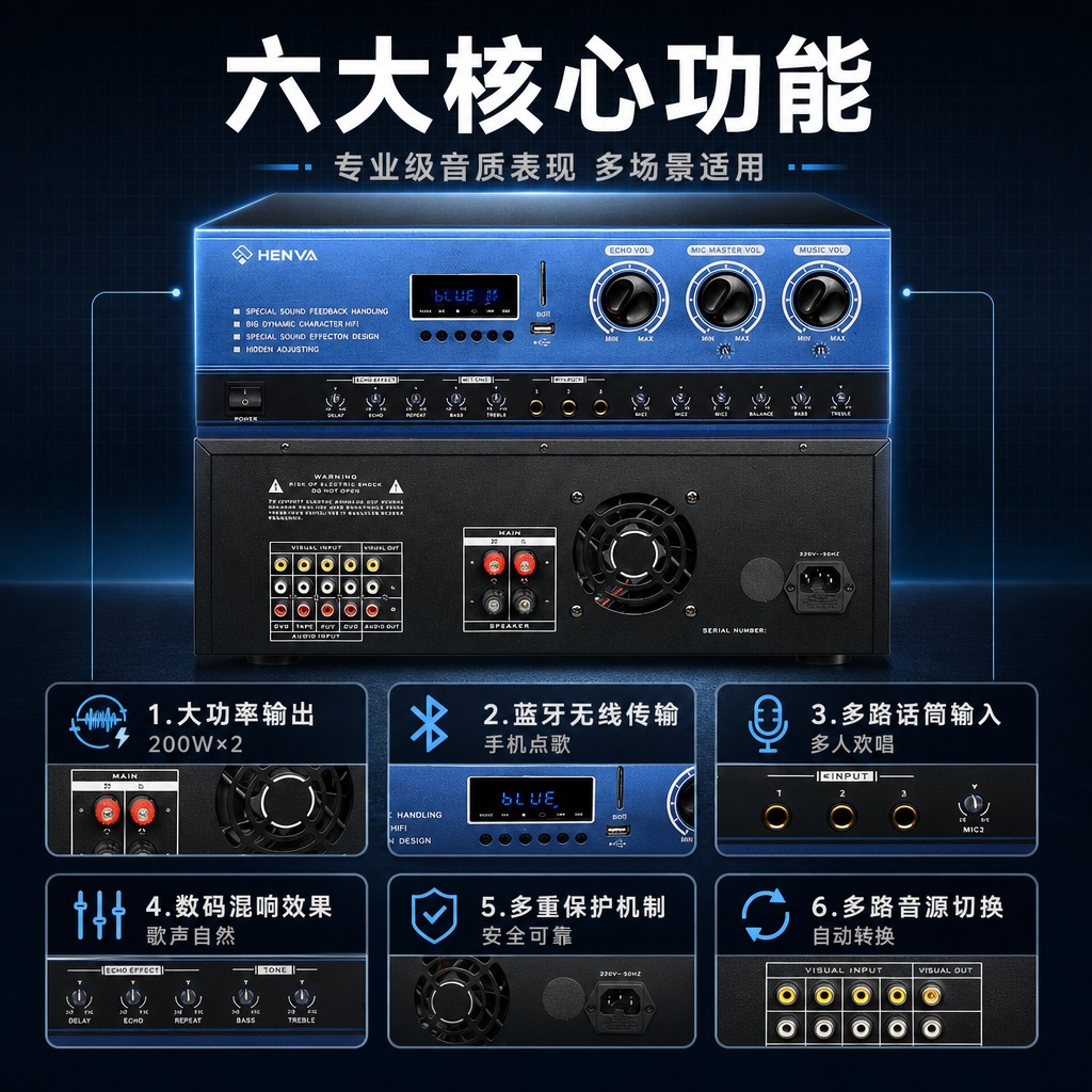 [商品] 使用【图1】HENVA HA-K220功率放大器；保… - 图片创意预览
