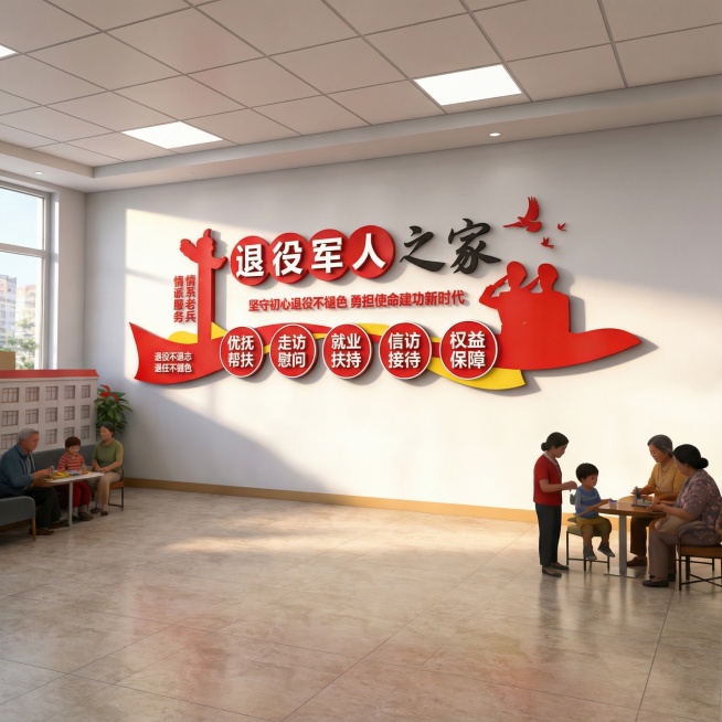 中间文化墙造型不变，下面的黄色建筑去掉，场景四周延伸开预览效果