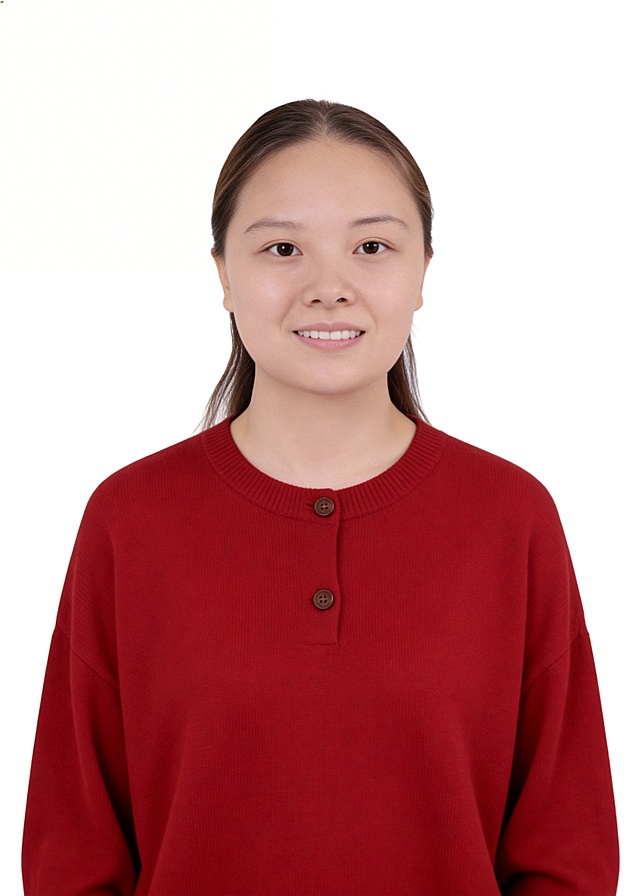 参考第一张图保留人物脸型､发型､年龄特征生成标准样式证件照;纯正面胸像,肤色白皙细腻,50mm标准焦段,人物位于画面中心,平视视角,头部顶端距离画面顶部5%空间,入境范围头部至胸部以上胸像;颈肩结构合理,姿态自然松弛;身穿正红色宽松韩式版型长袖细密纯羊毛棉质混纺针织衫,柔软亲肤的绒面哑光质感,版型宽松,线条简洁利落,两颗精致暗棕色小纽扣;休闲感;淡妆;参考第二张图的人物占位和比例,去除一切饰品;光线均匀柔和,肤质白皙细腻,画质清晰,表情自然,去除人物之外的所有元素,美颜轻度磨皮,32K高清画质,简约纯白色背景｡极简干净,严格按照第一张图的内容生成｡