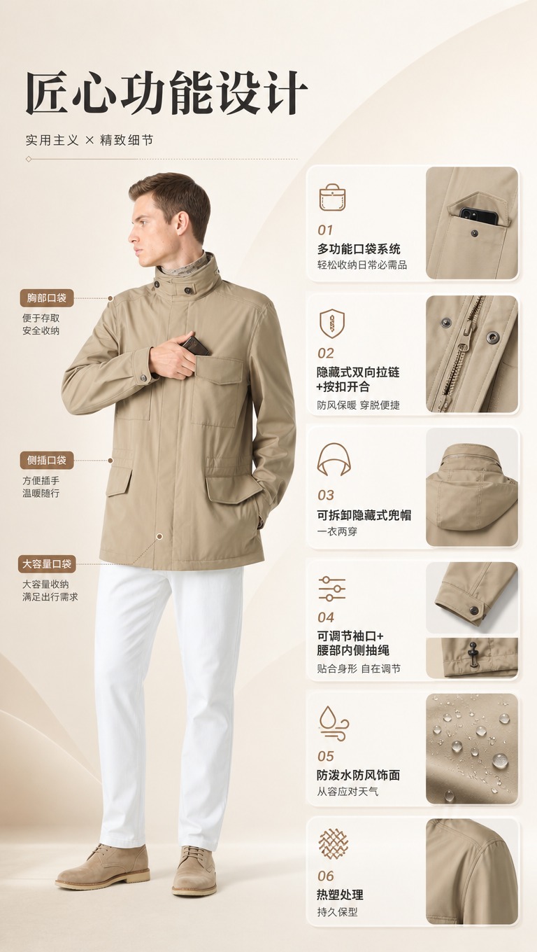 [商品] 使用【图6】男款模特穿着图、【图5】男款背面模特图；… - 图片创意预览