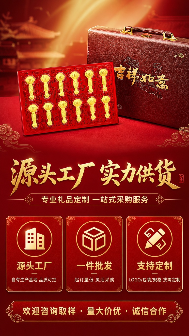 [商品] 使用【图4】十二生肖如意摆件套装；保留12枚金色如意… - 图片创意预览