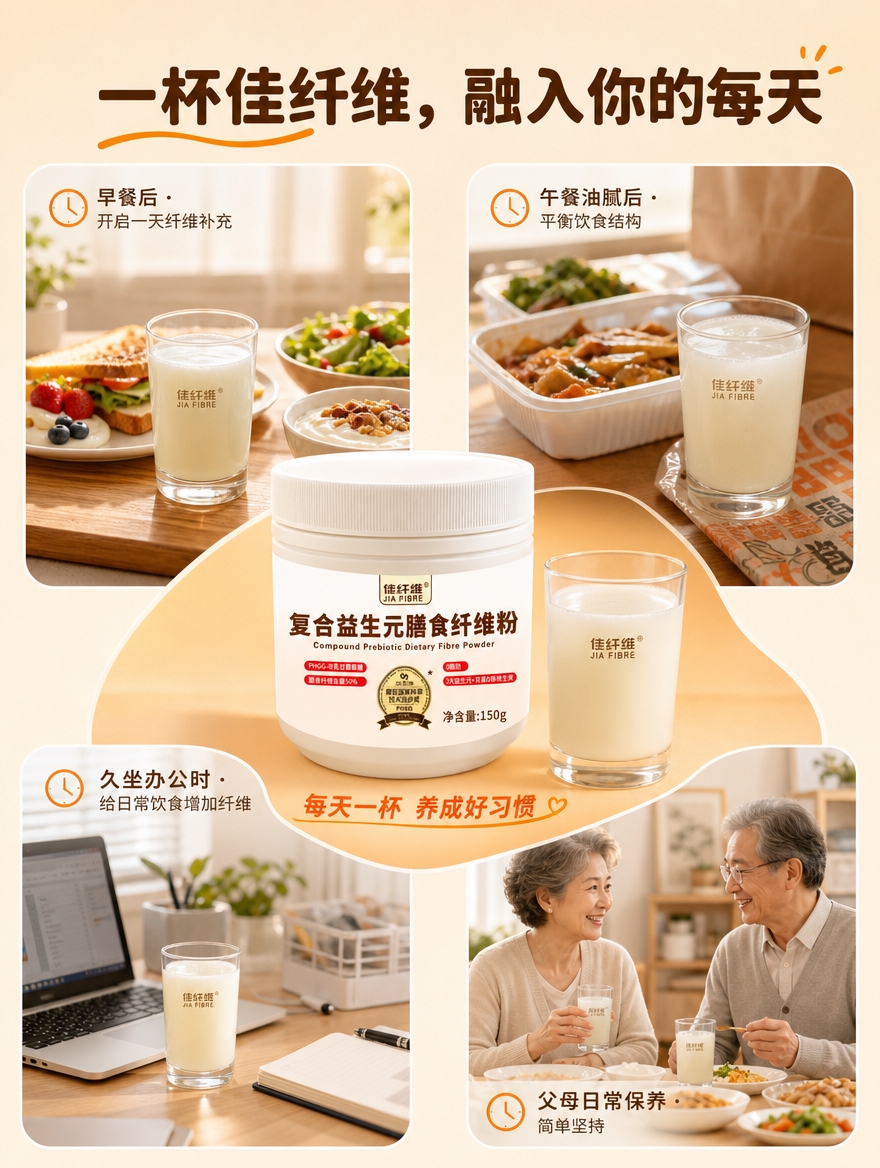 [商品] 使用【图1】佳纤维复合益生元膳食纤维粉白色瓶装；保留… - 图片创意预览