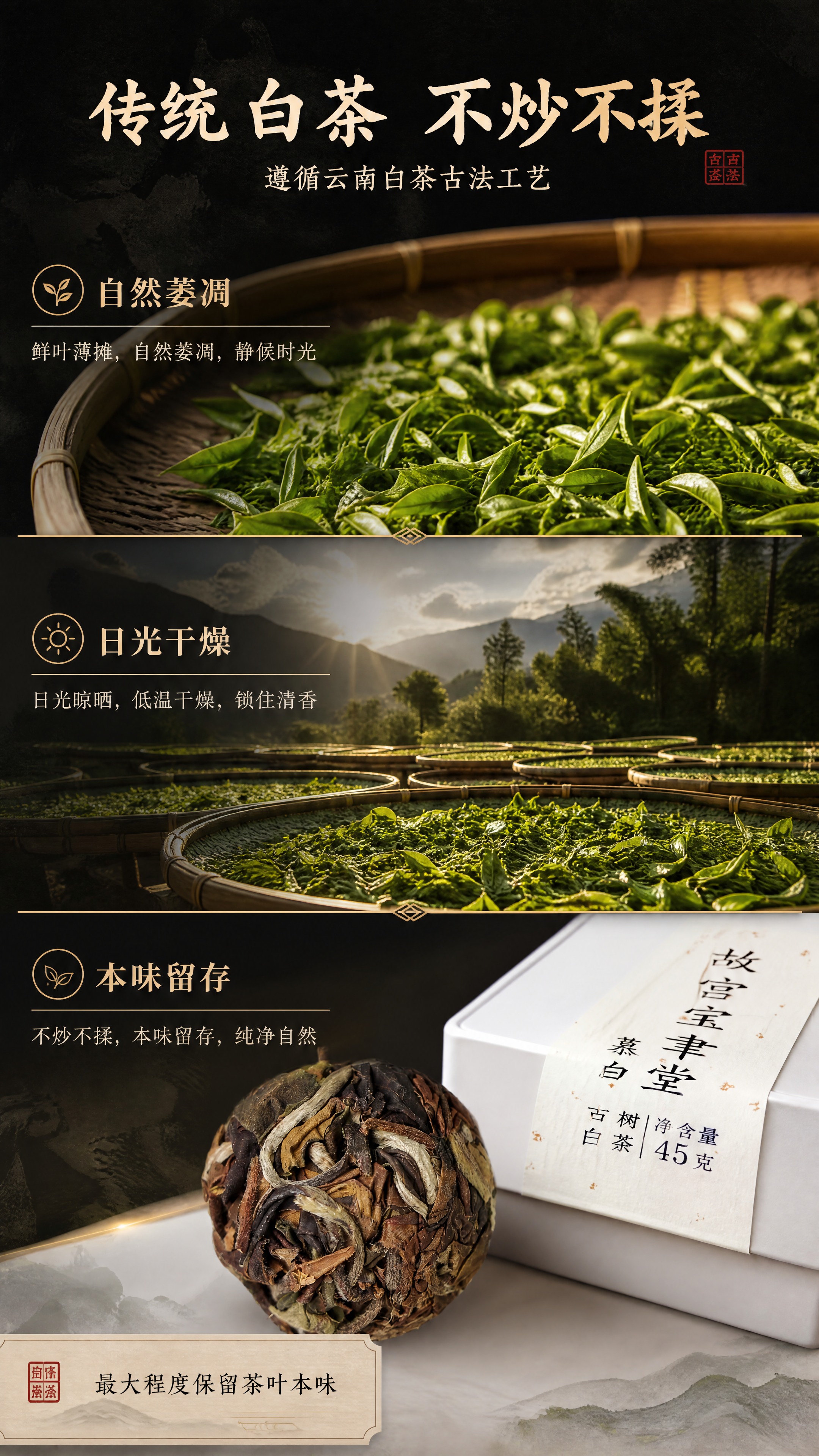 [商品] 使用【图3】干茶龙珠特写+【图1】茶盒局部；保留干茶… - 图片创意预览