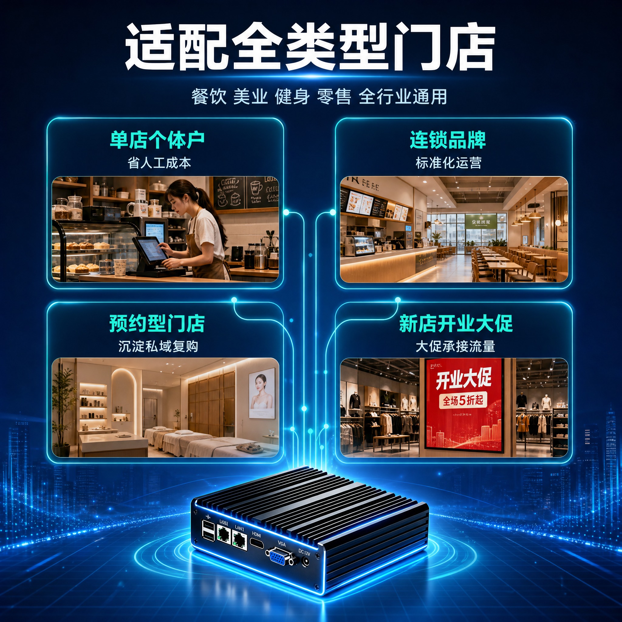 [主图-7 1:1] 适配场景 四大门店类型应用场景总览 [统… - 图片创意预览