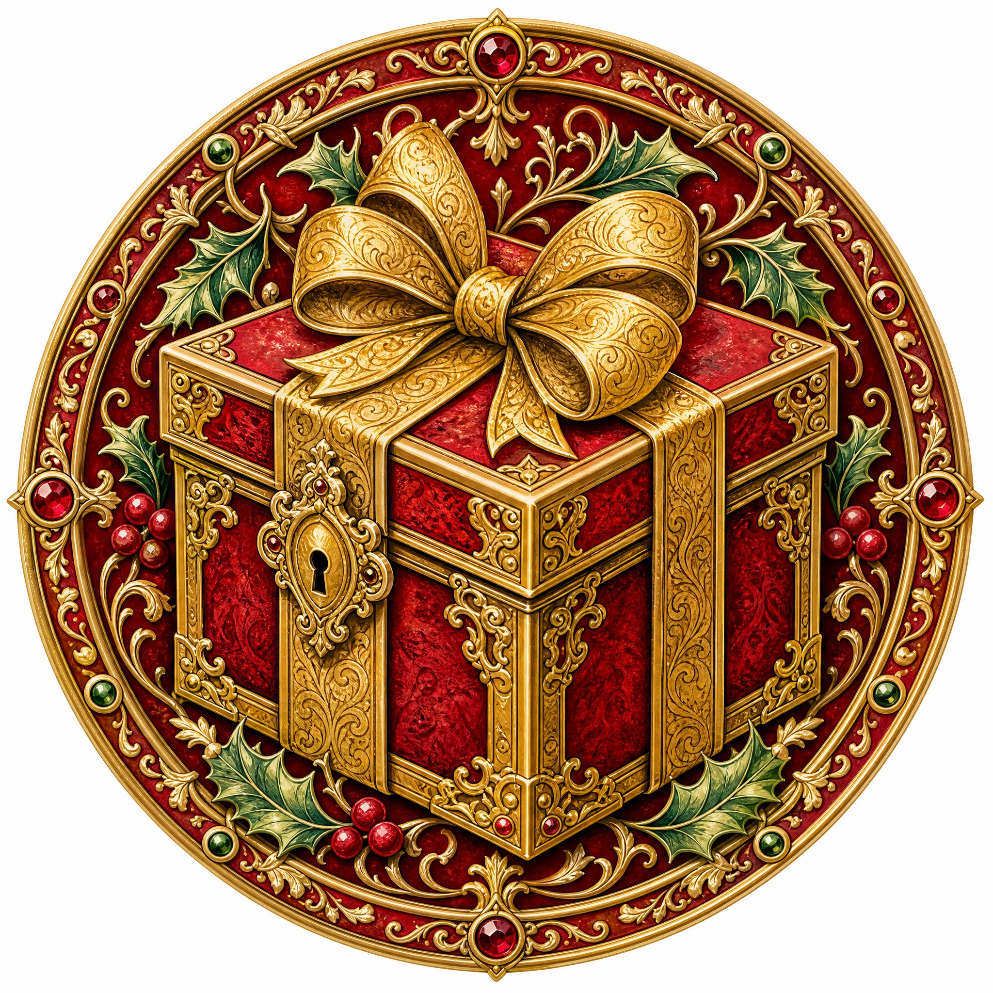 Christmas sticker, medieval ill… - 图片创意预览