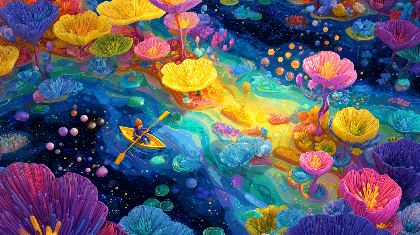 Aerial view of a Dopamine Valle… - 图片创意预览