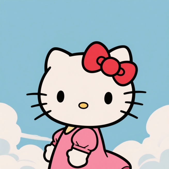 生产一张动漫风格的hellokitty预览效果