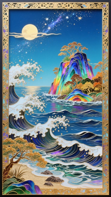 东临碣石，以观沧海。水何澹澹，山岛竦峙。树木丛生，百草丰茂。秋风萧瑟，洪波涌起。日月之行，若出其中；星汉灿烂，若出其里。幸甚至哉，歌以咏志。预览效果