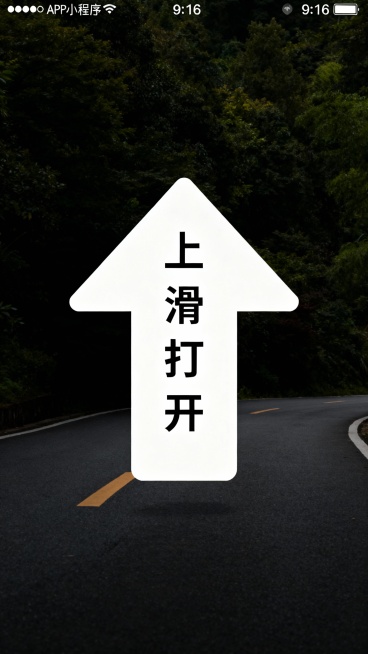 生成竖版引导海报，9:16比例，简洁扁平化风格；中心是大型箭头，箭头内垂直排列文字“上滑打开”；
整体视觉清晰、引导性强，生成10张预览效果