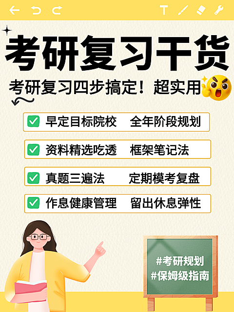 考研复习干货小红书封面