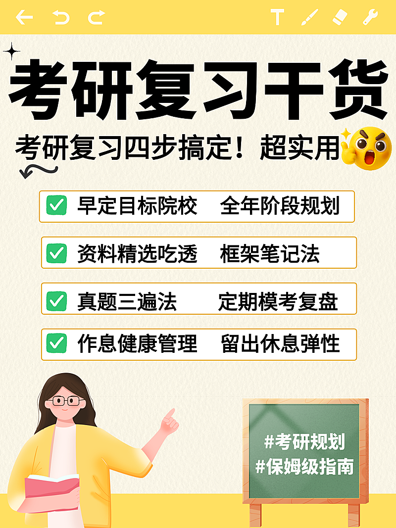 考研复习干货小红书封面