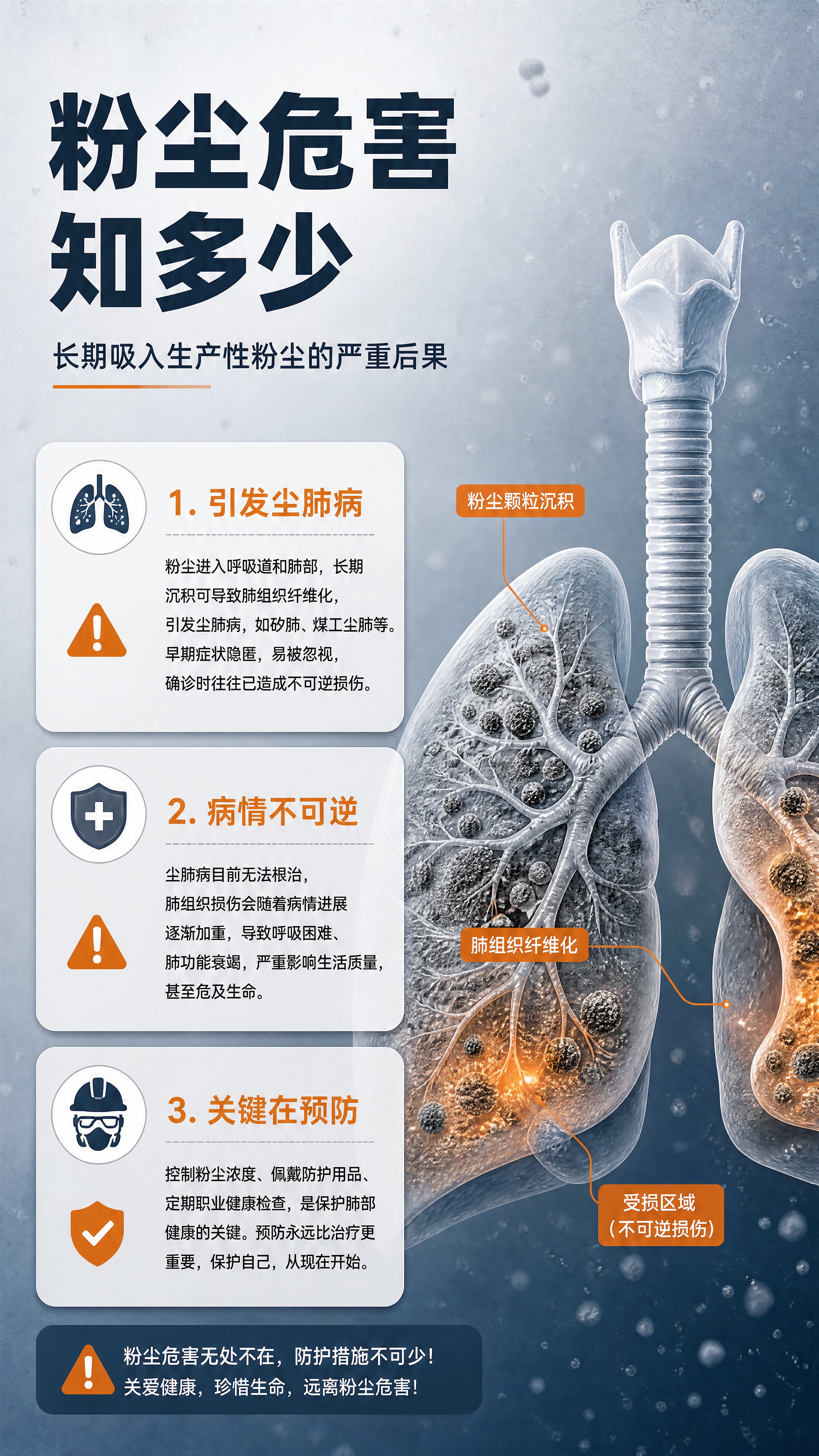 [商品] 无实物商品，为职业健康科普信息图；内容为粉尘作业危害… - 图片创意预览