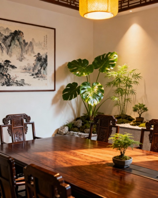 参考这些照片帮我生成9张会议室里摆放绿植的照片，我要发小红书笔记用，尺寸和亮度要适合发小红书笔记预览效果