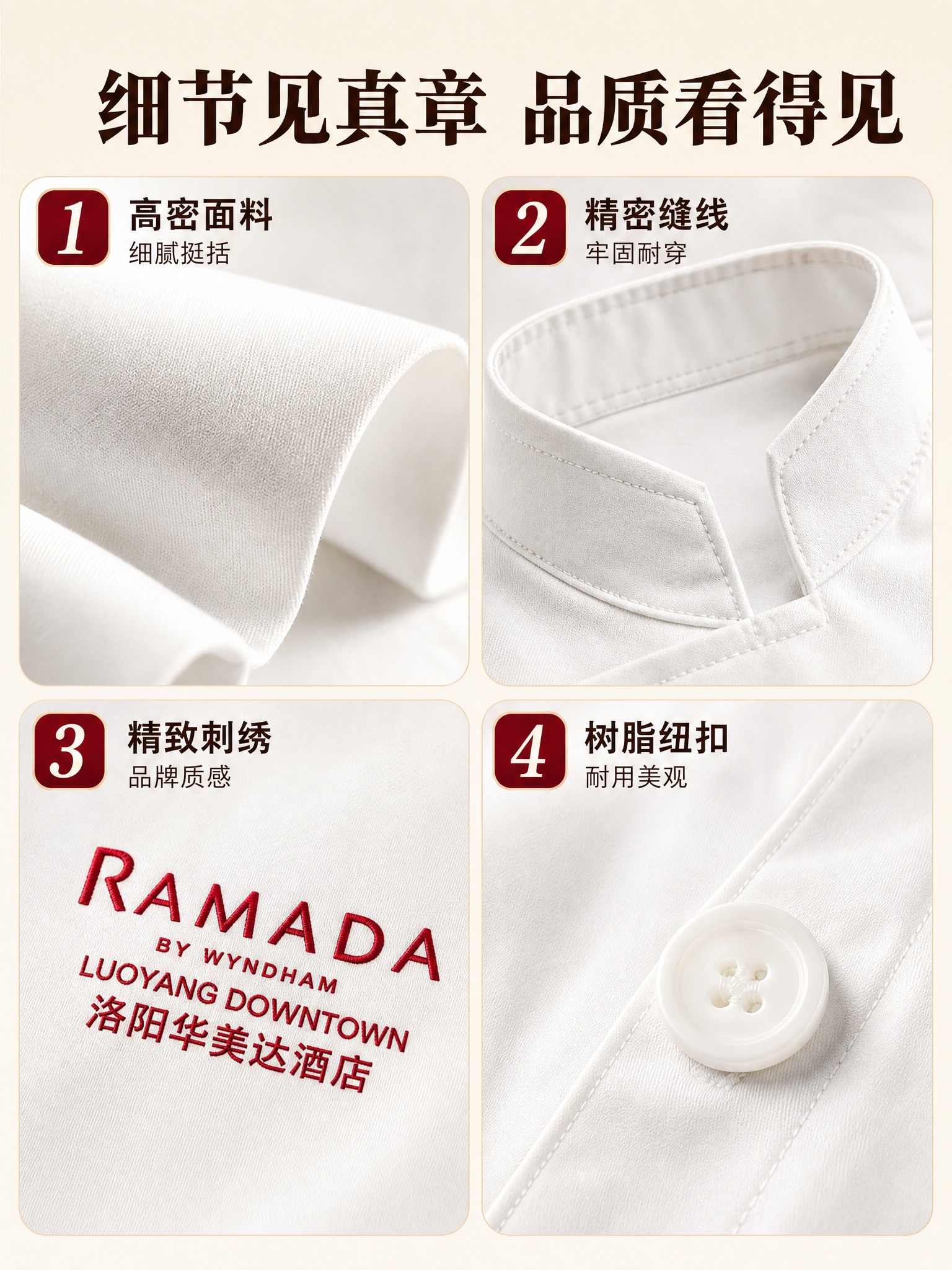 [主图-5] 厨师工作服四大细节品质展示图，3:4竖版电商主图… - 图片创意预览