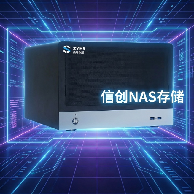 图片分辨率400*200，高科技，数据存储设备，添加信创NAS存储，字体不能在设备上，加背景图，生成6张图片预览效果