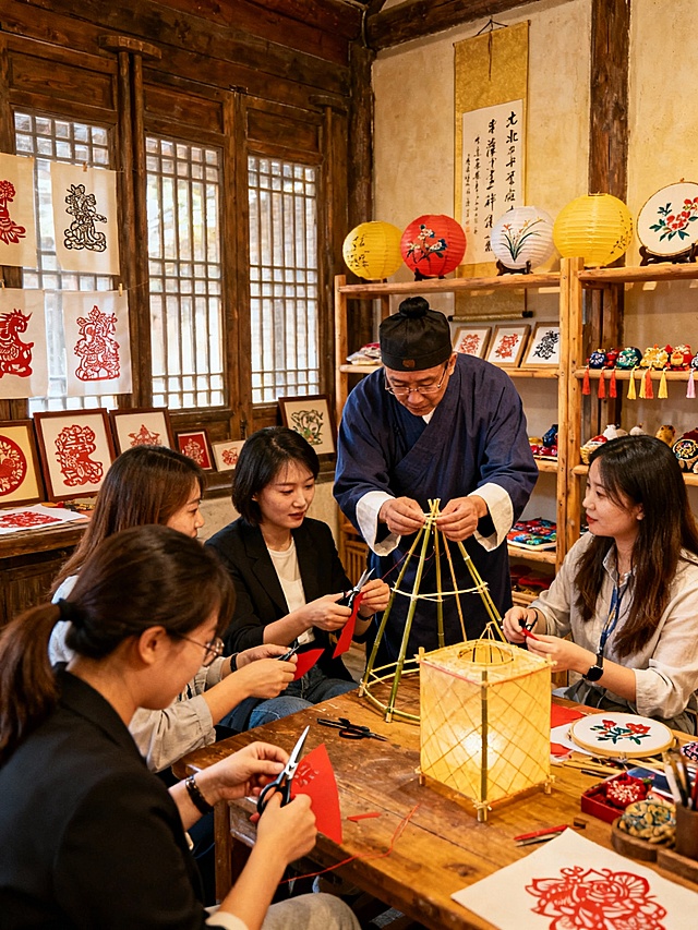 生成古北水镇公司团建图片，10张